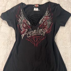 Harley Davidson Angel Wings Medium Women’s Shirt